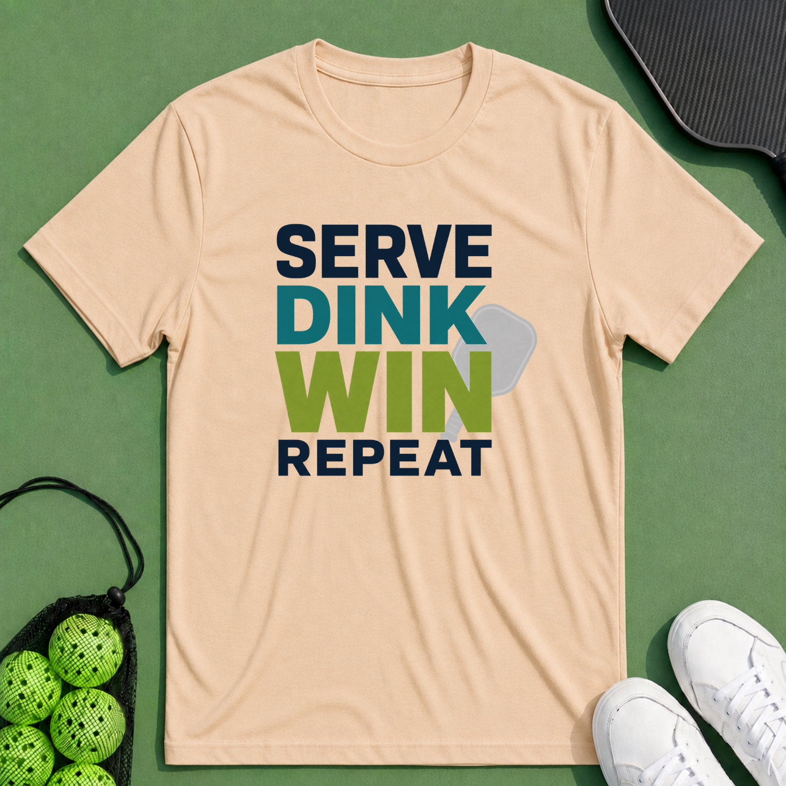 Serve Dink Win Repeat T-Shirt