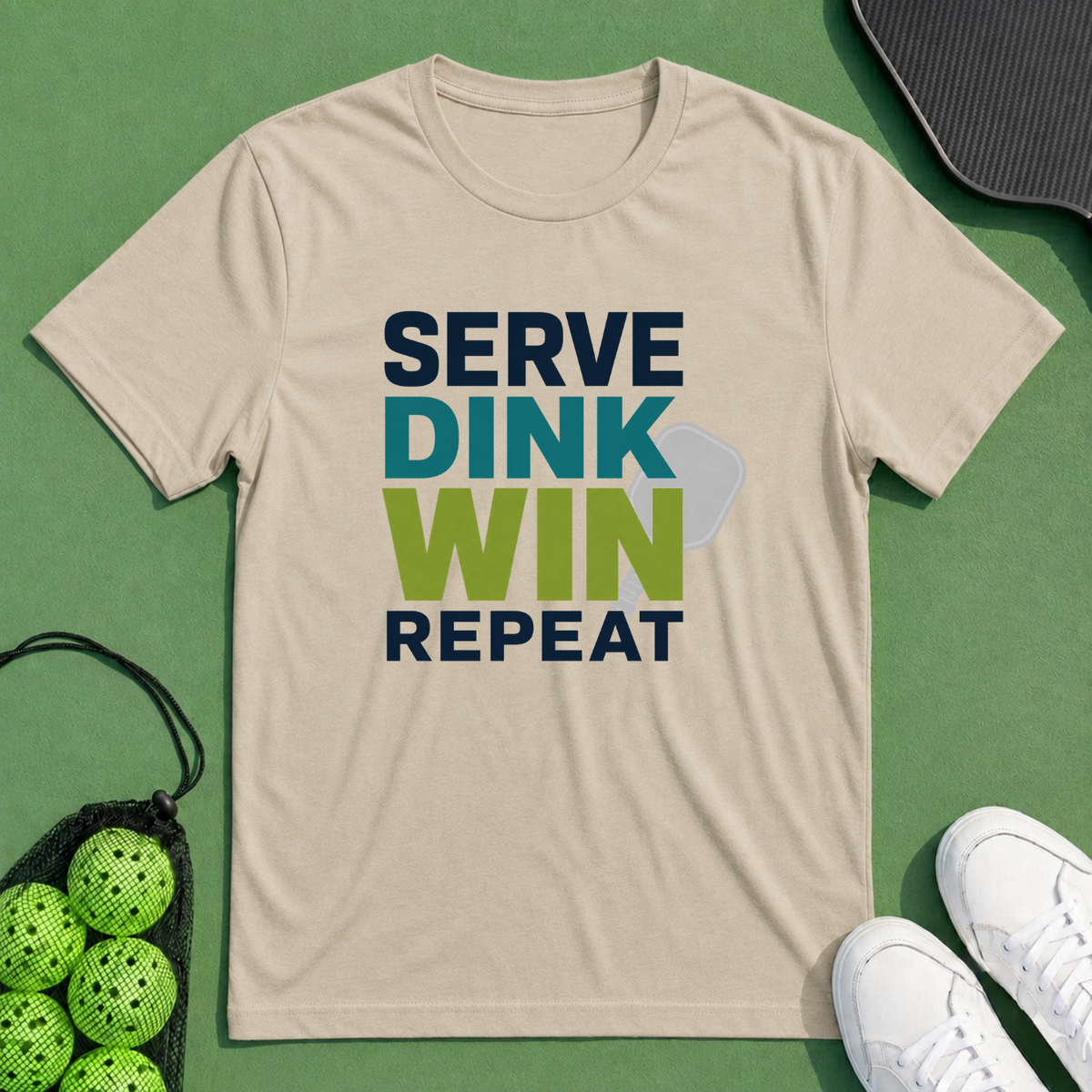 Serve Dink Win Repeat T-Shirt