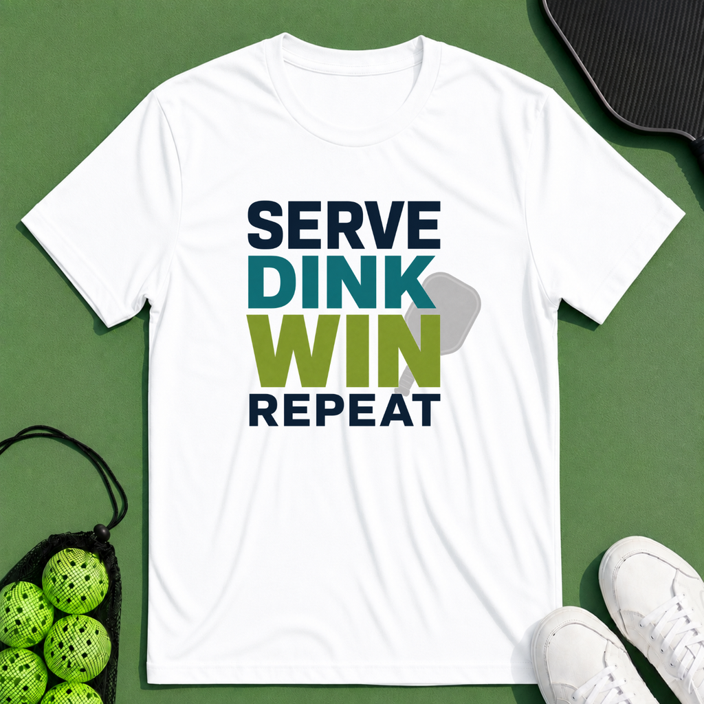 Serve Dink Win Repeat T-Shirt
