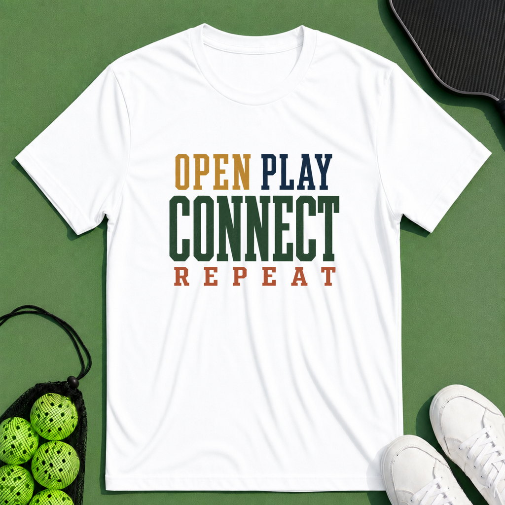 Open Play Connect Repeat T-Shirt